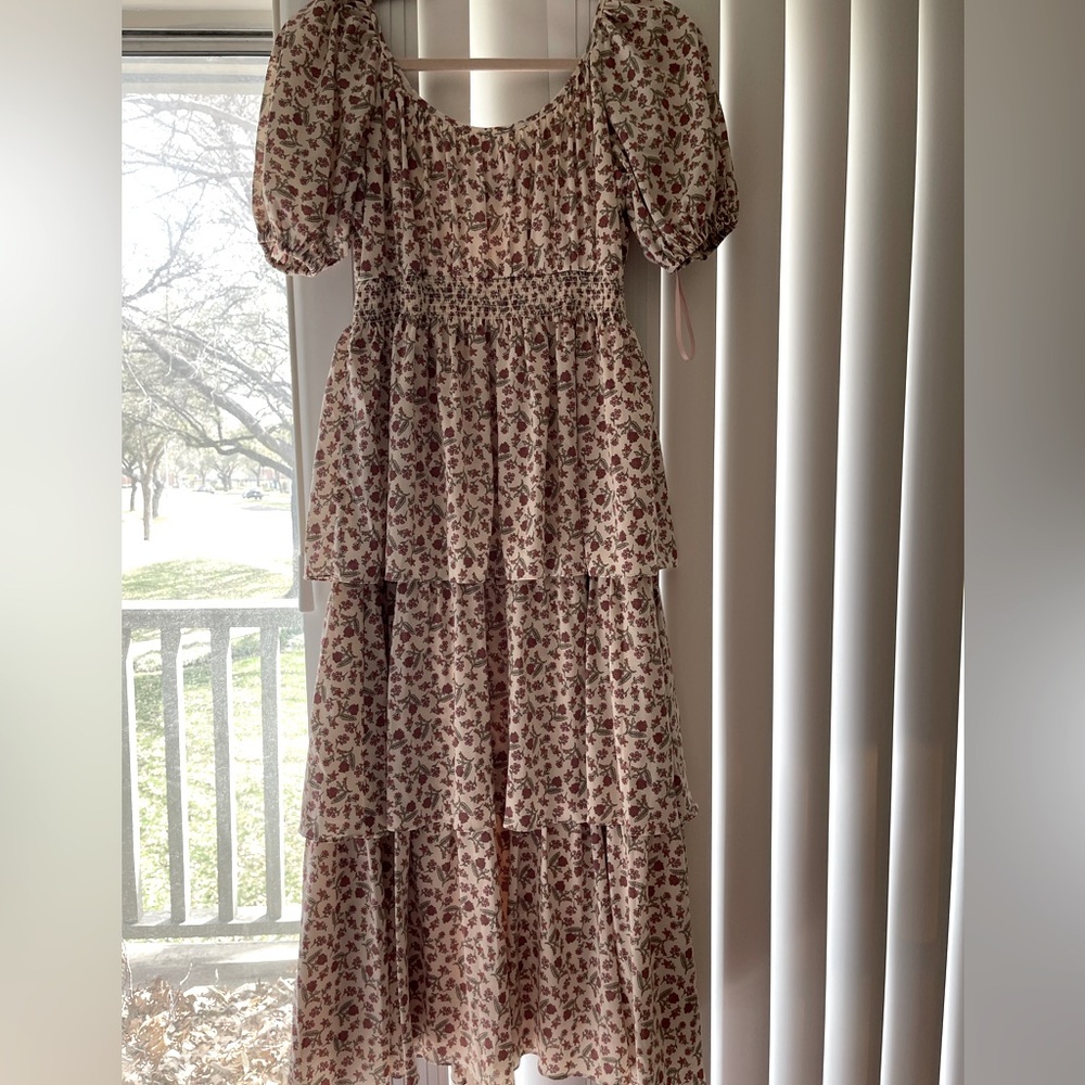 Gal Meets Glam Luciana Floral Tiered Dress
